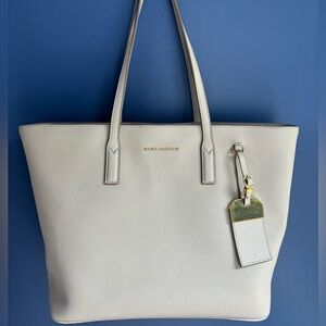 Marc Jacobs sidekick cream Soffiano leather tote bag
